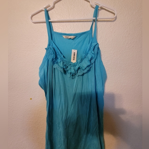 Old Navy Vibrant Blue Ruffle Tank Size Extra Large - Picture 2 of 8